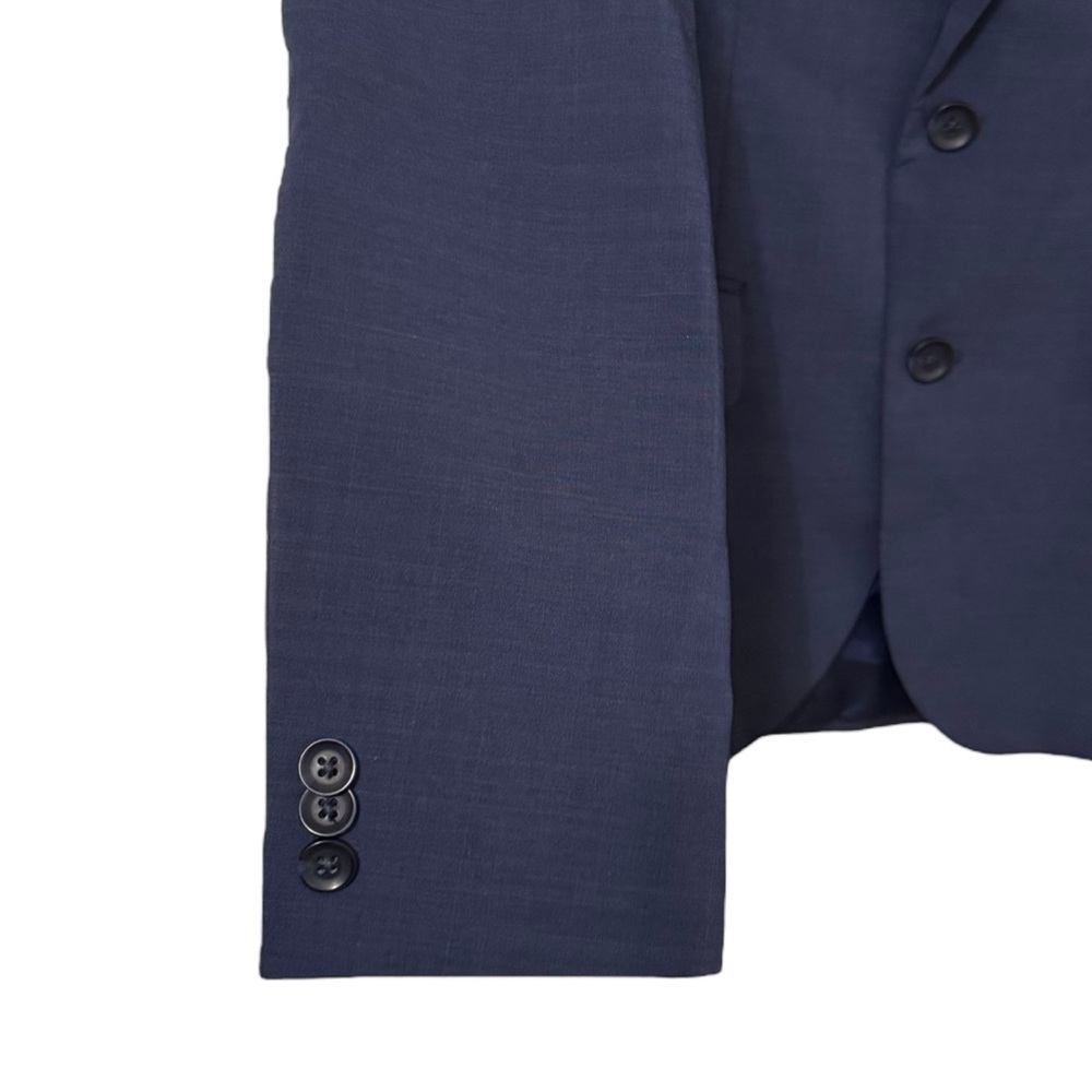 Kenneth Cole Reaction TECHNI-COLE Blazer Boys 16 Regular Navy Blue Suit Jacket - Picture 4 of 6